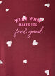 Nattbluse med et trykk, R&oslash;d, Packshot image number 2