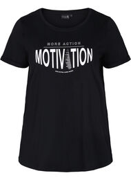Trenings-t-skjorte med trykk, Black More Action