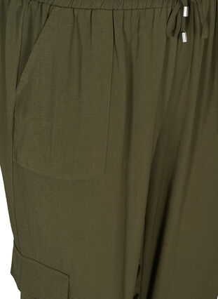 Løse bukser med sidelommer, Olive Night , Packshot image number 2