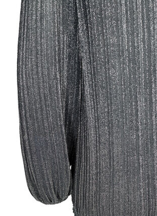 Tunika med glitter og smock, Black w. Silver, Packshot image number 3