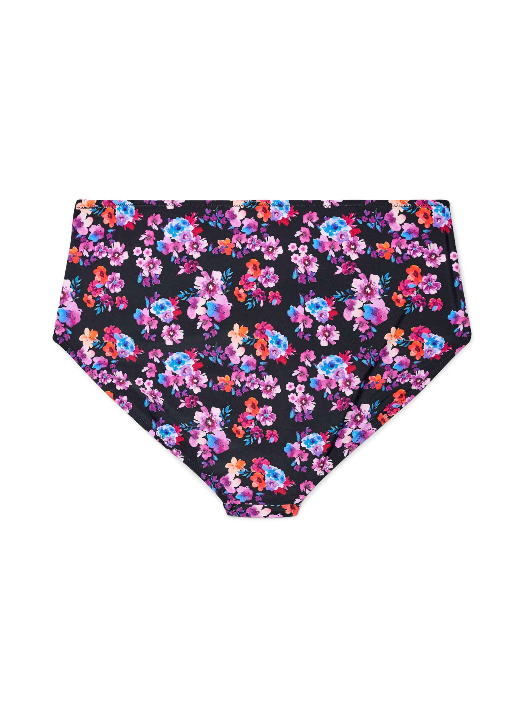 ZizziM&oslash;nstrede bikinibukser med h&oslash;y midje, Lilla, Packshot image number 1