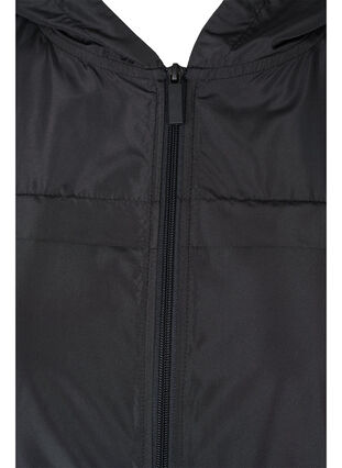 Treningsjakke med glidelås og refleks, Black, Packshot image number 2