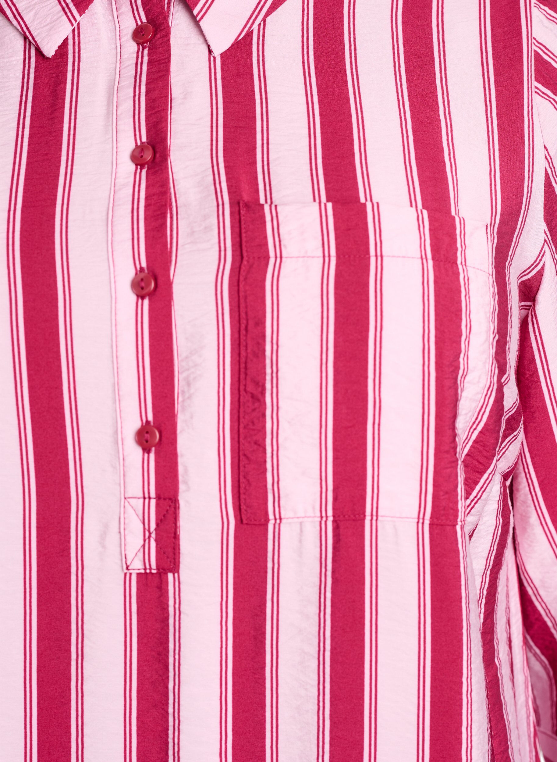 ZizziKort kjole med krage og brystlomme, Rosa, Packshot image number 2