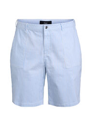 Stripete Bermudashorts med høy midje, Light B.Small Stripe