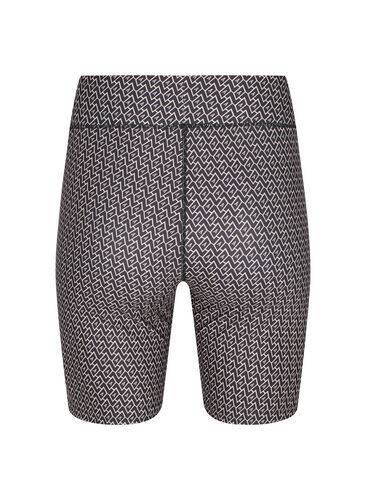 Mønstret treningsshorts, Black w. Text Print, Packshot image number 1
