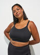 Lett polstret sports-BH, Svart, Model image number 0