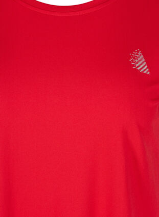 Ensfarget T-skjorte til trening, Haute Red, Packshot image number 2