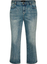 Kiana straight fit jeans med et lett slitt utseende, Bl&aring;