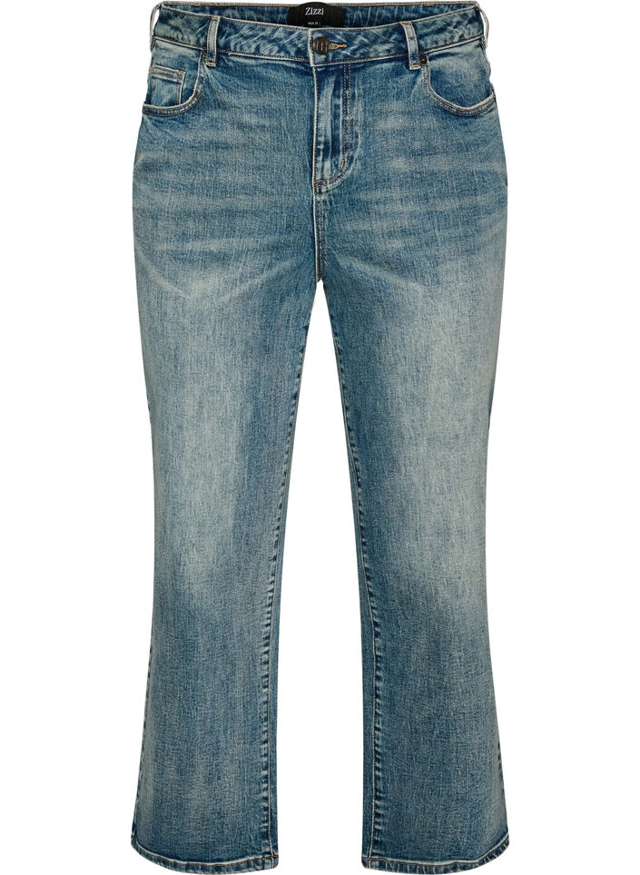 Kiana straight fit jeans med et lett slitt utseende, Bl&aring;, Packshot image number 0
