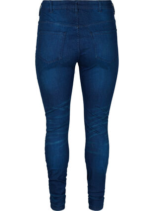 Super slim Amy jeans med høyt liv, Dark blue, Packshot image number 1