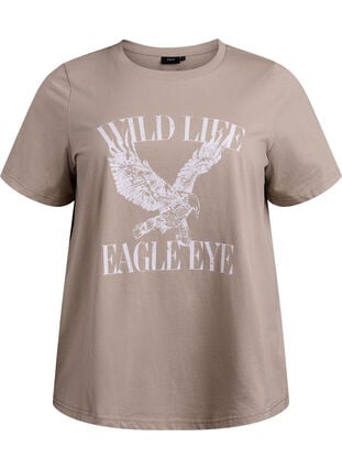 Zizzi Eagle Eye T-skjorte, Simply T. w. Wild, Packshot image number 0