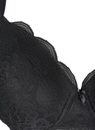 Alma BH med blonder og bøyle, Black, Packshot image number 2