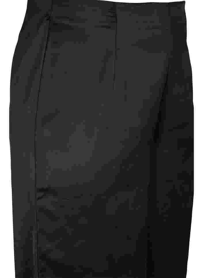 Bukser i satin med vidde, Black, Packshot image number 2