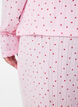 Pyjamabukse i &oslash;kologisk bomull med hullbroderi, Rosa, Model image number 4