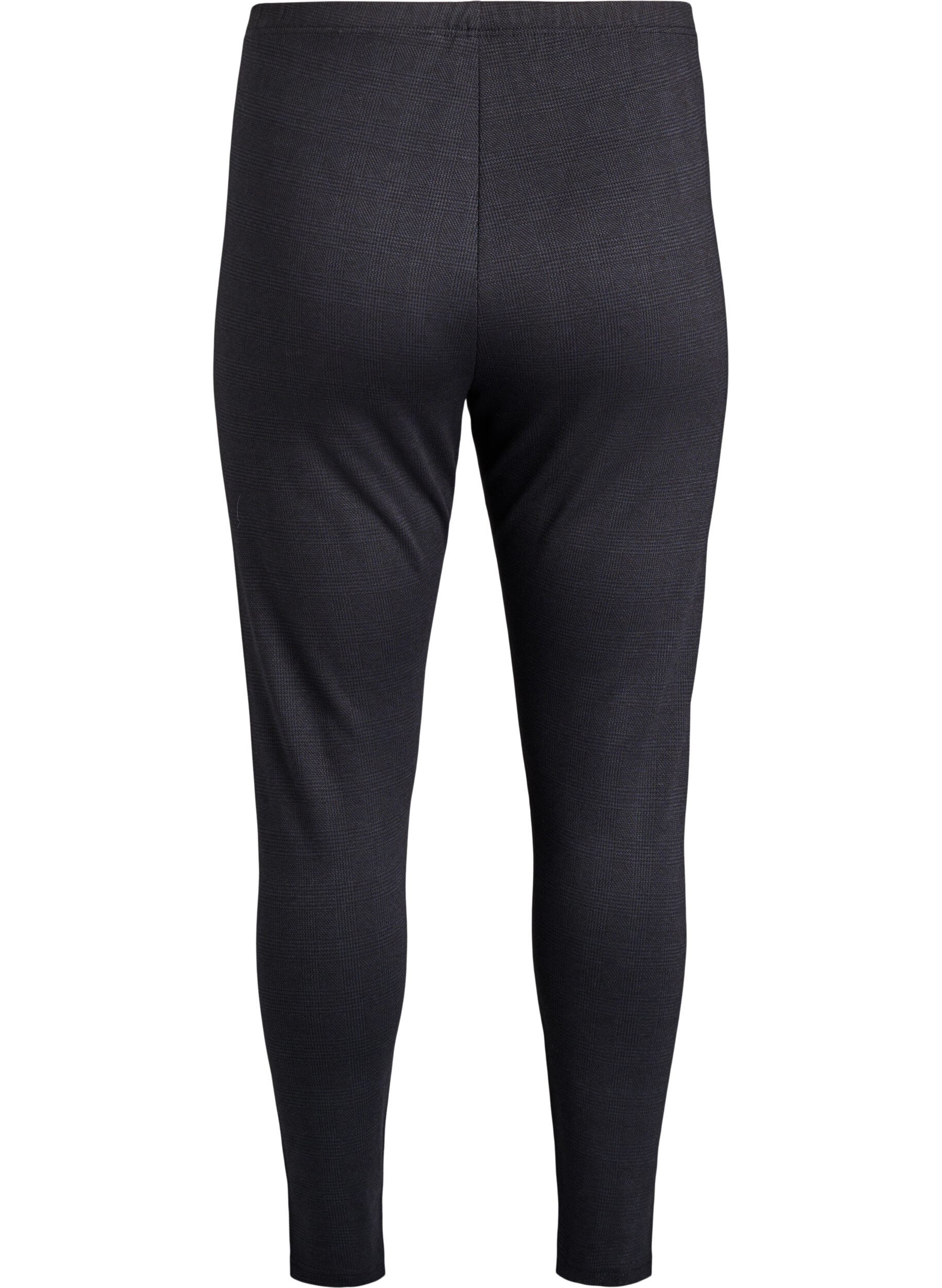 Zizzi M&oslash;nstrede leggings med regular waist, Svart, Packshot image number 1