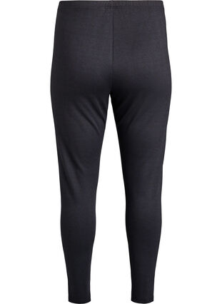 Zizzi Mønstrede leggings med regular waist, Svart, Packshot image number 1