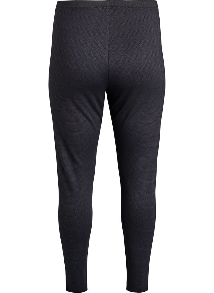 Mønstrede leggings med regular waist, Svart, Packshot image number 1