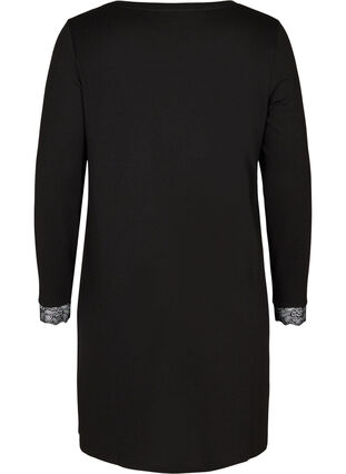 kjole med lange ermer, Black , Packshot image number 1