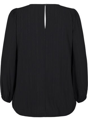 Zizzi Bluse med glitter, Svart, Packshot image number 1