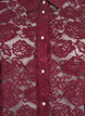 Skjortebluse i blonde med perleknapper, Mørk Bordeaux, Packshot image number 2