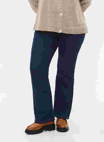 Ellen bootcut jeans med høyt liv, Unwashed, Model image number 2