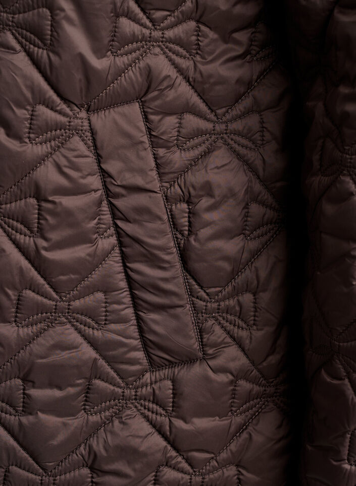 Lett polstret jakke med dekorativ quilting, Brun, Packshot image number 3