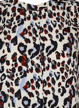 Mønstrete tunika med lange ermer, White Leo Print, Packshot image number 2