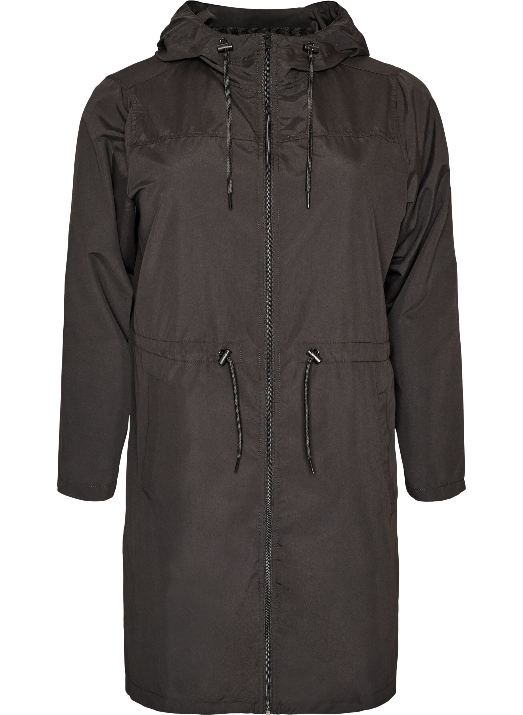 ZizziLett parkas med hette, Svart, Packshot image number 0