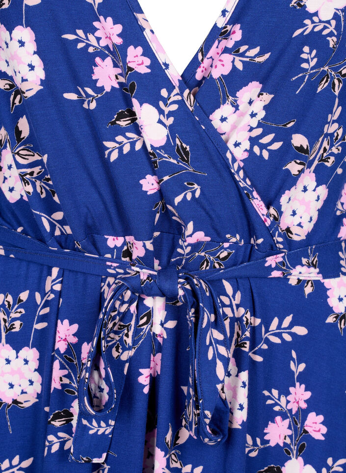 Omslagskjole i viskoe med korte ermer, Bellwether AOP, Packshot image number 2