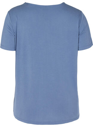 Kortermet T-skjorte med rund hals, Bijou Blue, Packshot image number 1