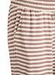 Stripete pyjamasbukser med h&oslash;y midje og vide ben, Beige, Packshot image number 2