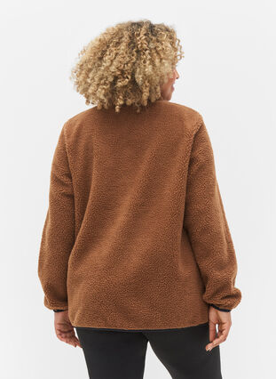 Teddy anorakk med høy hals og vattering, Partridge, Model image number 1