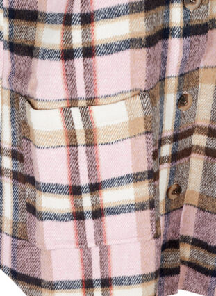 Rutete vest med store lommer, Pink check, Packshot image number 3