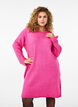 Strikket kjole med splitter, Raspberry Rose Mel., Model image number 0