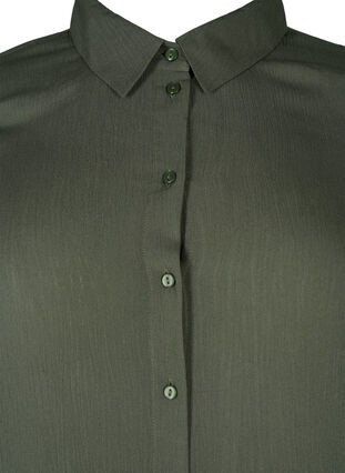 Lang skjorte i viskose med lange ermer, Thyme, Packshot image number 2