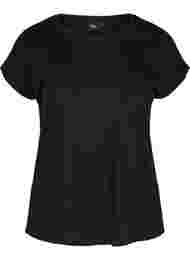 T-skjorte i bomullsmiks, Black