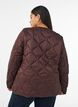 Quiltet jakke med trykknapper og rund hals, Brun, Model image number 2
