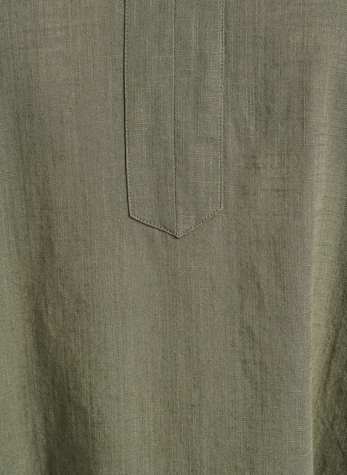 Bomullstunika med V-hals, Gr&oslash;nn, Packshot image number 2