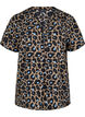 Kortermet bluse med V-hals, Brun, Packshot image number 0