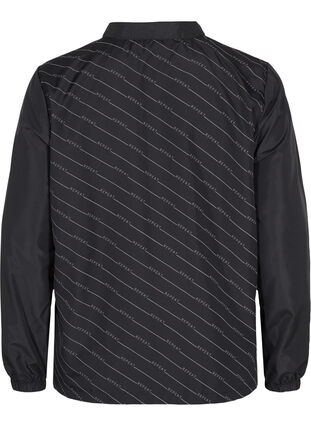 Treningsjakke med refleks, Black w- ReflexPrint, Packshot image number 1