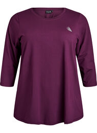 Treningsbluse med 3/4-ermer, Lilla