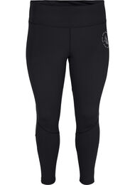 Ensfargede treningstights, Black