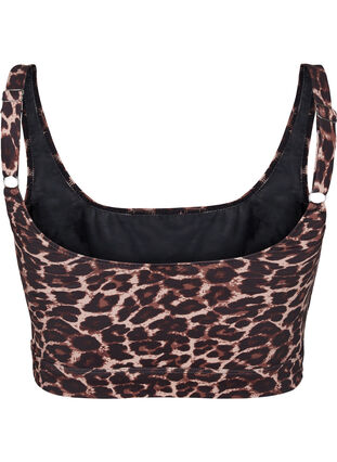 Mønstrete bikinitopp med justerbare stropper, Autentic Leopard, Packshot image number 1