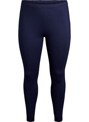 Zizzi Basis leggings i viskose, Blå, Packshot image number 0