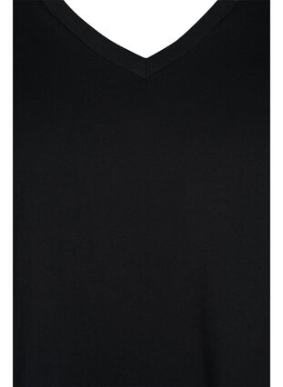 Basis T-skjorter i bomull 2 stk., Bonnie Blue/Black, Packshot image number 3