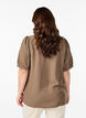 Viskose bluse med 1/2 ermer, Brun, Model image number 2
