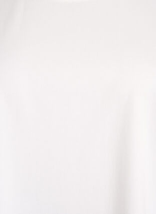 Zizzi Oversized T-skjorte med halve ermer, Hvit, Packshot image number 2