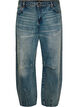 Jeans med barrel fit og en slitt vask, Bl&aring;, Packshot image number 0