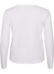 Langermet basis-T-skjorte med rund hals, Hvit, Packshot image number 1