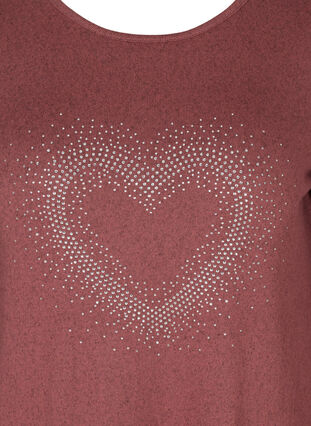 Langermet bluse med nagler, Wild Ginger w. Heart, Packshot image number 2